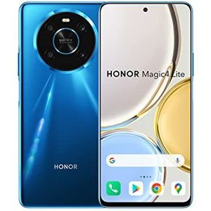 HONOR Magic4 Lite 4G Smartphone 6 GB + 128 GB met 64 MP camera, groot display 6,81 inch + 120 Hz, Snapdragon 610, 66 W supercharge in 4800 mAh accu, ES-versie, Ocean Blue