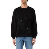 Sweatshirt met contrasterende borduursels