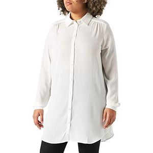 Vila Dames VILUCY Button L/S Tunic - NOOS 14054702, wit (snow white), 42