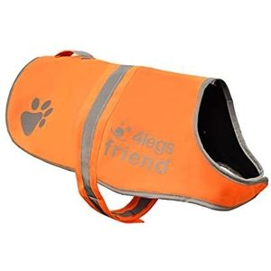 4LegsFriend Fleece hondenvest - 5 maten geschikt voor honden 3,6 kg - 120 lbs - Blaze Orange - Fluorescerend veiligheidsvest voor huisdieren - voor nachtwandelingen aan of uit de riem - beschermt