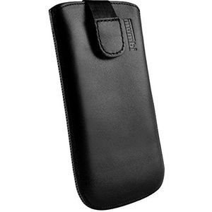 mumbi Echt leren hoesje compatibel met Samsung Galaxy S6 / S6 Duos hoes lederen tas case wallet, zwart