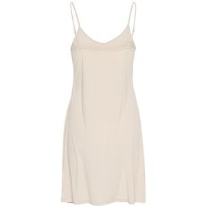 Cream - Onderjurk - Beige - Korte Jurk - Smalle Verstelbare Schouderbandjes