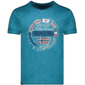 Geographical Norway - Heren T-shirt, Blauw, M