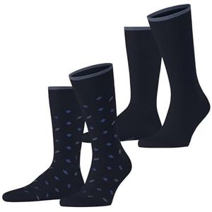 ESPRIT Heren Sokken Monogramm Multipack M So katoen gedessineerd 2 paar, Blauw Space Blue 6116, 43-46