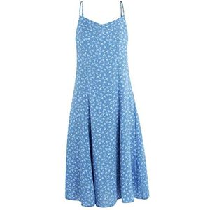 myMo Midi-jurk voor dames met bloemenprint, blauw, XL