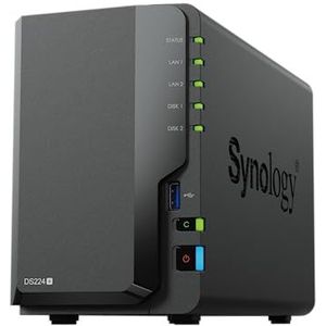 Synology DS224+ BT NAS 2 EMP. 2,0/2,7 GHz 64b QuadCore 2GB 2 LAN GbE USB 3.2
