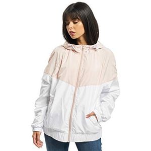 Urban Classics Arrow Windjack voor dames, lichtroze/wit, L