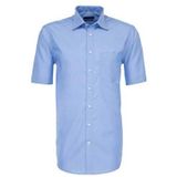 Seidensticker Businesshemd voor heren, regular fit, strijkvrij, Kent-kraag, korte mouwen, 100% katoen, blauw (middenblauw 14), 52 NL