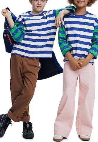 Desigual - Gestreept T-shirt - Katoen - Lange Mouwen - Ronde Hals