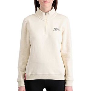 Alpha Industries Half Zip SL Sweatshirt voor dames Jet Stream White