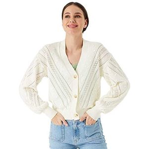 Garcia Dames Cardigan Gebreide jas, Off White, XL, off-white, XL
