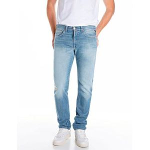 Replay Grover straight fit jeans voor heren, 010, lichtblauw, 33W / 32L