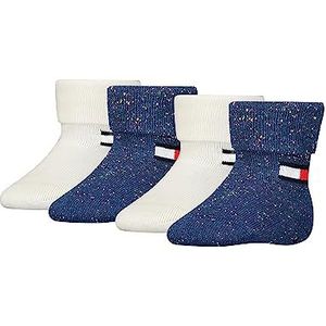 Tommy Hilfiger CLSSC Babysokken, uniseks, 4 stuks, blauw (Navy Combo), 19-22