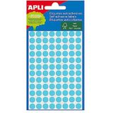 APLI 2045 - Blauw mini-zaklabel Ø 8,0 mm 3 vellen