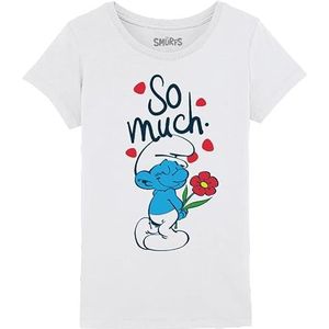 Les Schtroumpfs GISMURFTS006 T-shirt, wit, 8 jaar, Wit, 8 Jaren