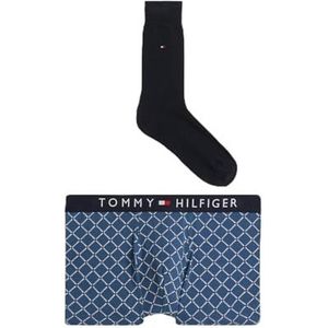Tommy Hilfiger Heren Trunk Print & Sok Set UM0UM02900, Ondergoed Specialty, Multi, XL, Multi (Micro Foulard/Des Sky), XL