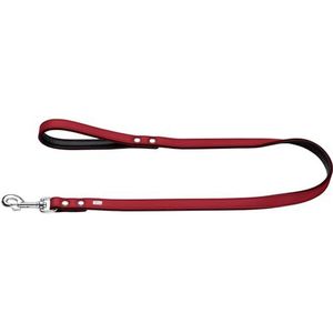 HUNTER BASIC hondenriem van gecoat splitleer, kunstleer, polsband, weerbestendig, 1,8/100 cm, rood