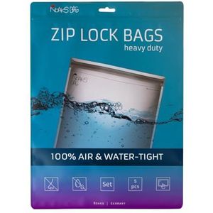 Noaks Bag | Set - 5 Bags | Beschermhoes, ZIP-tas, Dry-Bag | 100% waterdicht, geurdicht & veilig | Voor vakantie, sport & reizen | Het origineel