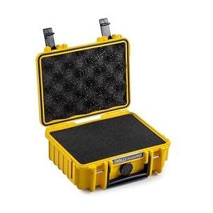 B&W Transportkoffer voor buiten, type 500, geel met kubusschuim, waterdicht volgens IP67-certificering, stofdicht, onbreekbaar en onverwoestbaar
