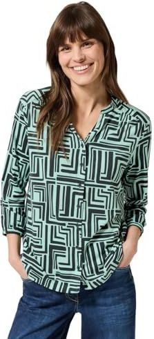 CECIL - Gedessineerd Shirt - 3/4-Mouwen - Zachte Materiaalmix