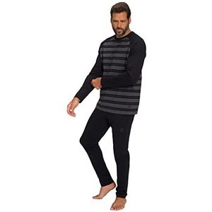 JP 1880 Heren pyjama Ringel, OT, UT 1/1 pyjamaset, zwart, L, zwart, L
