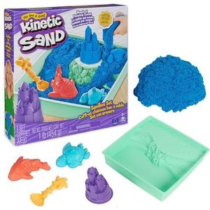Kinetic Sand - Zandbak-set met 454 g speelzand 4 vormen en gereedschap - Sensorisch speelgoed - stijlen kunnen variëren