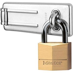 Master Lock hangslot, gelamineerd stalen hangslot met sluiting, sleutelslot, best gebruikt als poortslot, schuurslot, kastslot en meer Boodschap