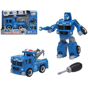 BigBuy Fun Super robot, transformeerbaar, blauw