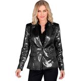Widmann - Party Fashion Blazer met pailletten voor dames, disco fever, slagermove, showgirl, jacket