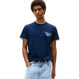 TOMMY JEANS Heren TJM Slim Font Play TEE DM0DM22049, Blauw, XS, Blauw (Donker Nacht Marine), XS