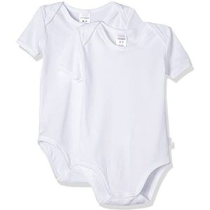 Schiesser Uniseks baby 2 stuks body met arm - 100% biologisch katoen - maat 56 tot 104, Wit_173475