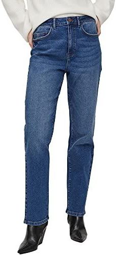 VILA - Jeans - Blauw Denim - Regular Fit - Mid Waist