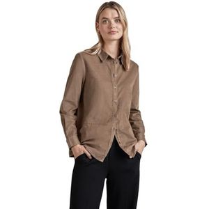 Street One Dames corduroy blouse, Rich Mocha, 46