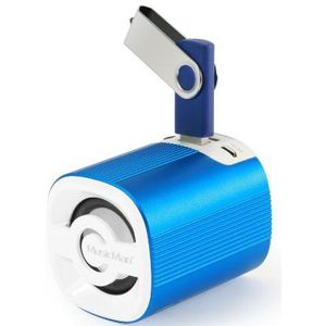 MusicMan Grenade Soundstation luidspreker (Micro SD-kaartsleuf, 3,5 mm aansluiting, 3 Watt, USB) blauw