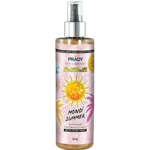 Prady Body & Hair Shimmer Mist Monoi Summer 250 ml – zomerse glow & exotische geur