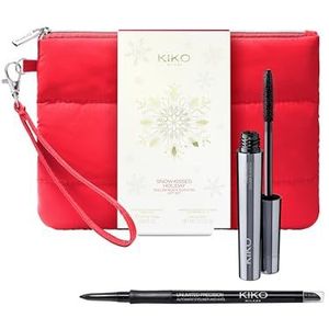 KIKO Milano Snow-Kissed Holiday Skiglam Black Duo Eyes Gift Set, Oogmake-upcadeauset: volumeverhogende en wimperverlengende mascara en oogpotlood