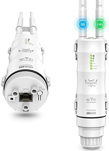 FLASHOWL - Outdoor WIFI Repeater - Dual Band - Waterdichte Wifi-bereikvergroter voor Buiten