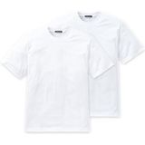 Schiesser Heren American Shirt ronde hals onderhemd met mouwen - 100% katoen, wit, S