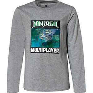 LEGO Jongens Mw-shirt met lange mouwen Lenticculaire print Ninjago T-shirt, 921 Grey Melange, 110 cm