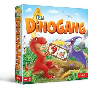 Trefl Dinogang – Gek bordspel voor de hele familie, Dinosaurussen, Verzamel fiches, Prehistorische tijden, Gezelschapsspel voor volwassenen en kinderen vanaf 6 jaar