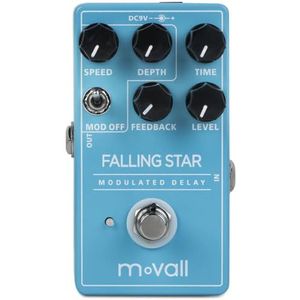 Movall MP-104 gemoduleerd Falling Star effectpedaal voor gitaar met analoge vertraging