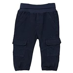 s.Oliver Baby-jongens jerseybroek met omslagband, blauw, 74 cm
