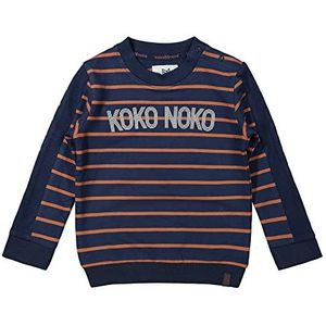 Koko Noko Jongens sweater, Navy + Camel, 0 maanden