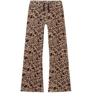 Juicy Couture AOP Lisa Low Rise Pants, sweatbroek, trainingsbroek voor sport, vrije tijd, fitness, met trekkoord van velours in verschillende kleuren, casual broek, Botanical Brown Aop, L