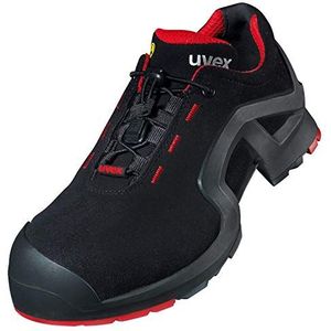 Uvex 1 X-Tended Support werkschoenen - S3-veiligheidsschoenen voor dames en heren - rood-zwart, Zwart/Rood, 37 EU