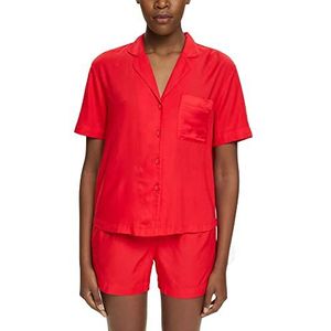 ESPRIT Bodywear dames MATT Shiny Woven CVE Shorty Pyjamaset, RED, 40, rood, 40