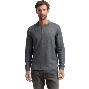 TOM TAILOR - Shirt - Navy - Lange Mouw - Ronde Hals