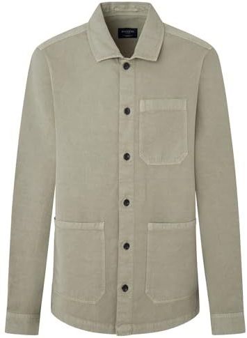 Hackett Londonvoor mannen. HM309951 Linnen overhemd groen (L), Casual, Katoen, Vlas, Klassiek, Lange mouwen