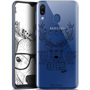Beschermhoes voor Samsung Galaxy M20, ultradun Kerstmis 2017, hert hipster