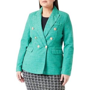 faina Bouclé blazer voor dames, smaragdgroen, S